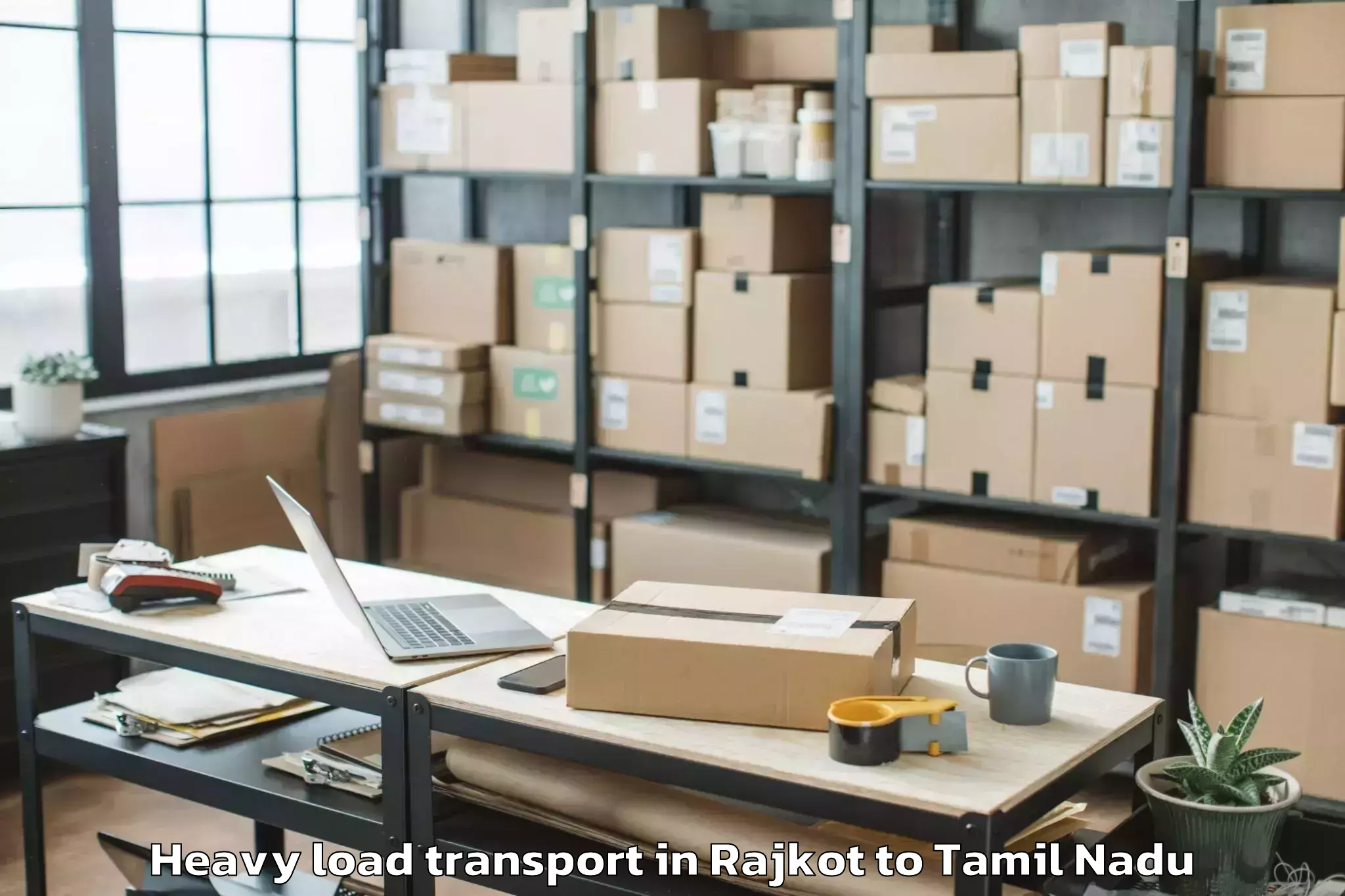 Affordable Rajkot to Kanchipuram Heavy Load Transport